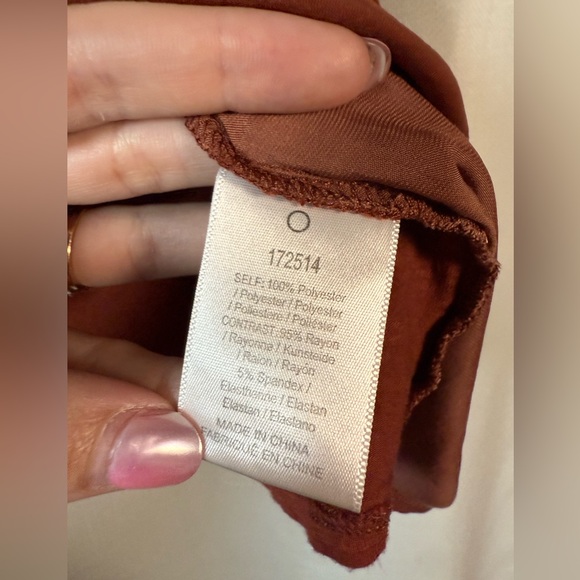 Dolan from Anthropolgie Rust Orange Split VNeck Oversized Blouse XS - Picture 6 of 8